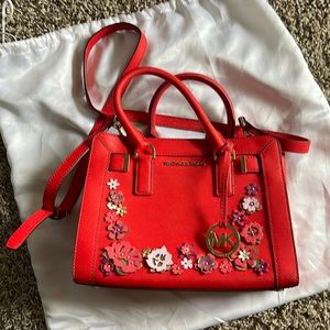 Michael Kors mini purse red floral